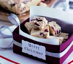White chocolate and cranberry fudge